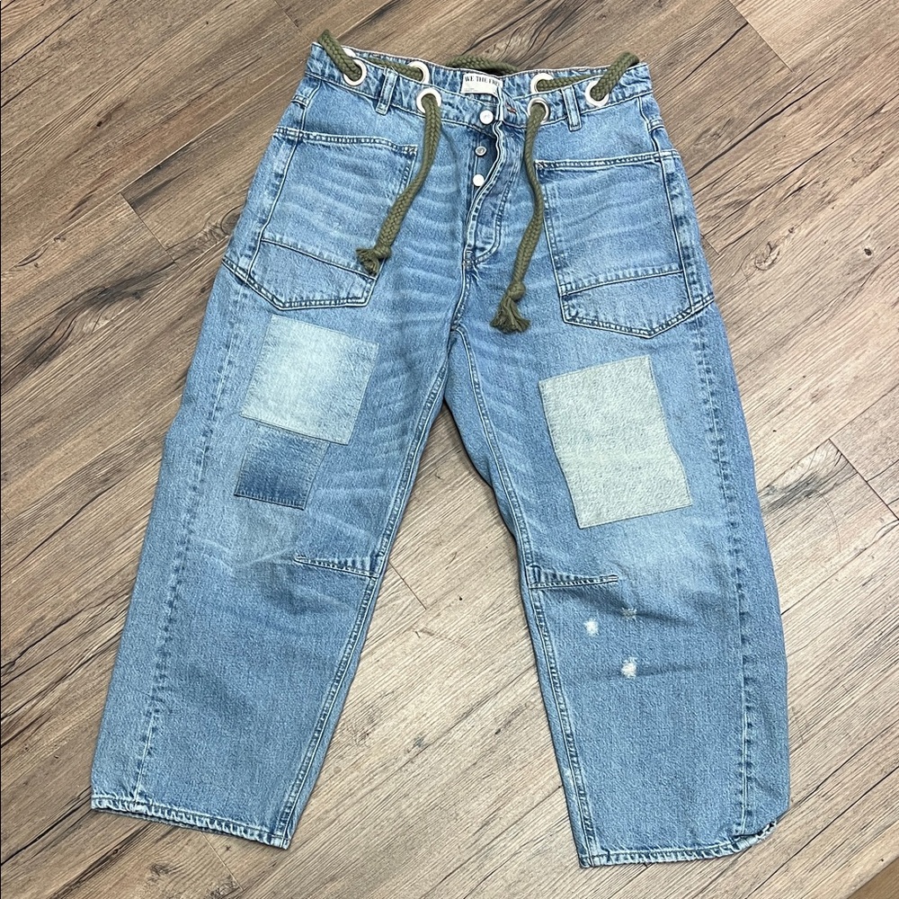 We The Free Moxie Low Rise Pull-On Barrel Jeans